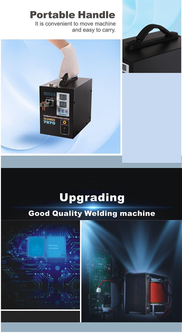 737G Battery Spot Welder Sunkko Spot Welder Welding Machine 1500W
