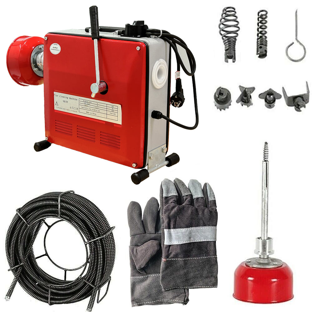 Pipe Cleaning Machine Pipe Cleaning Device Drain Cleaner 850W 25.5m Spring