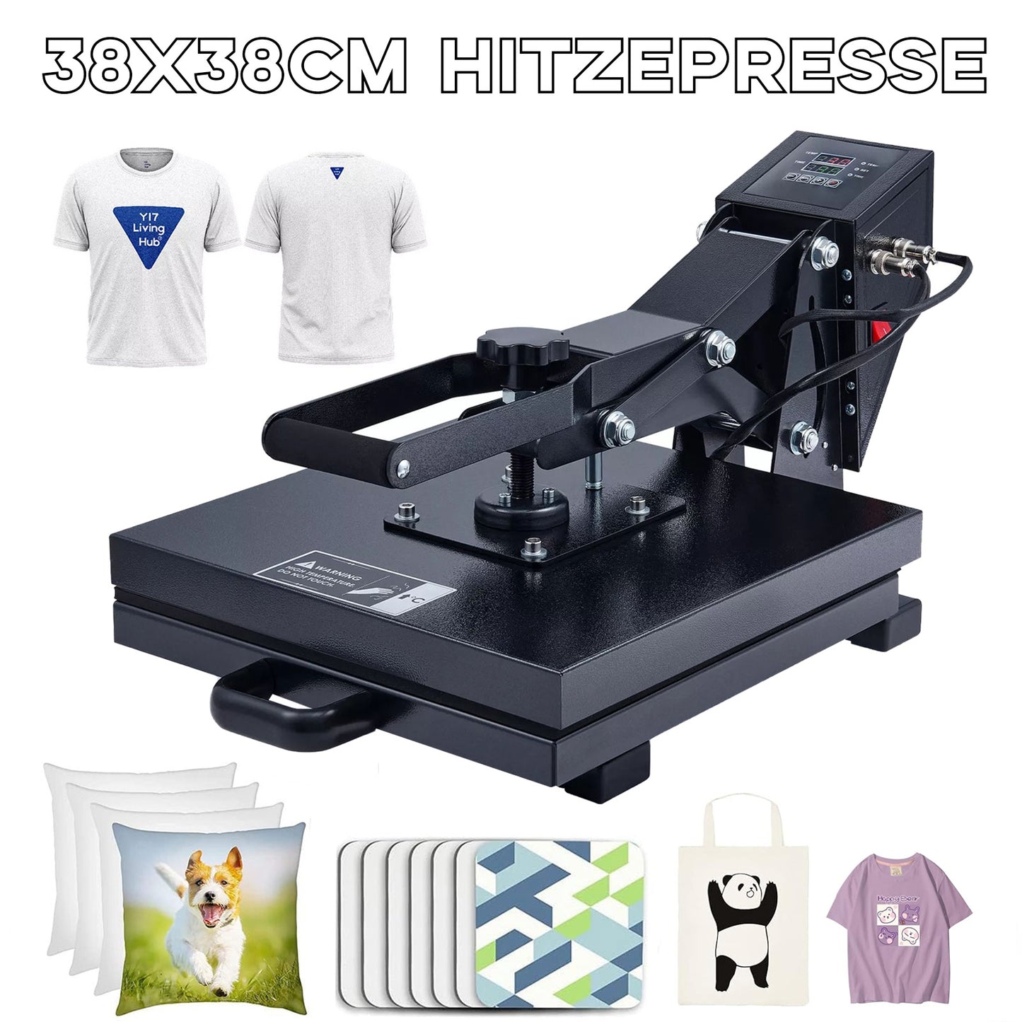 15"X15" DIY Digital Clamshell T-shirt Heat Press Machine Sublimation Transfer