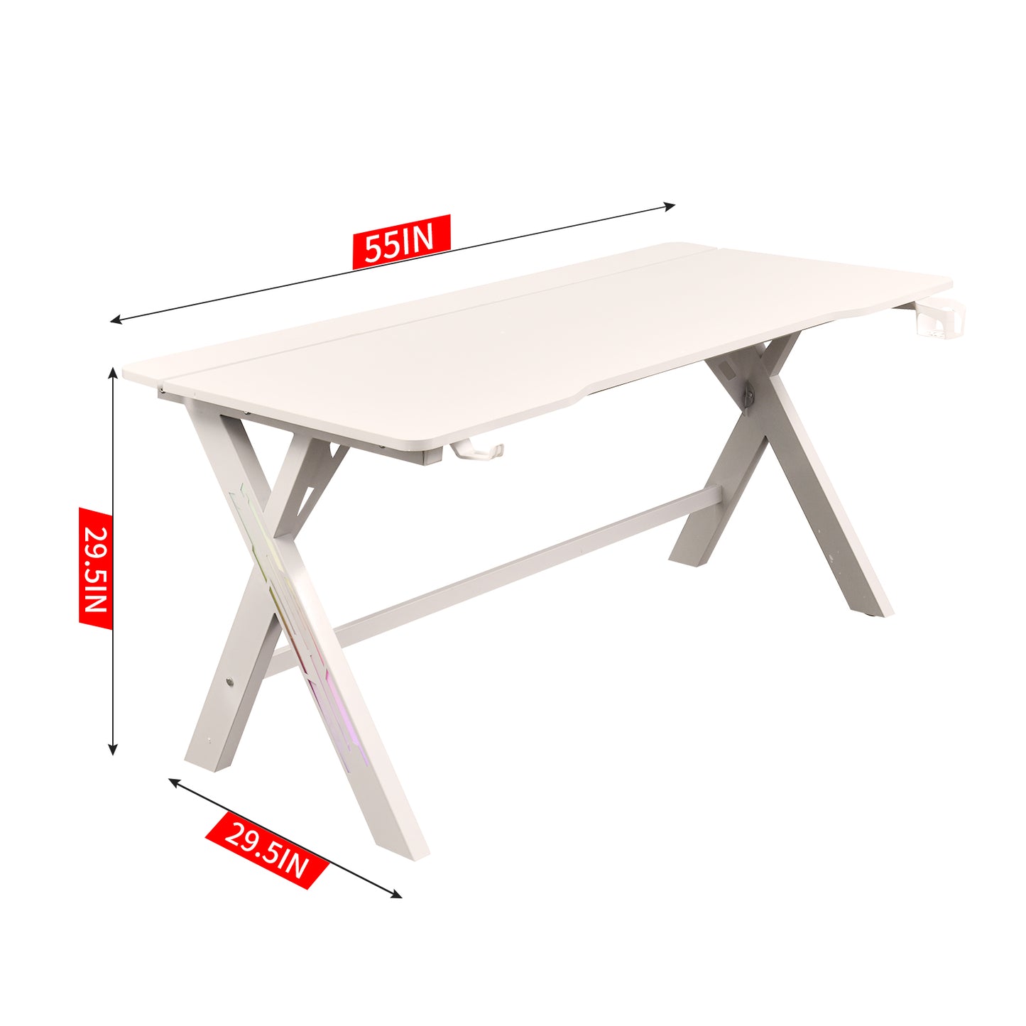 47/55/63 Inch Gaming Desk with LED RGB Ergonomic Computer Table Gamer Desk