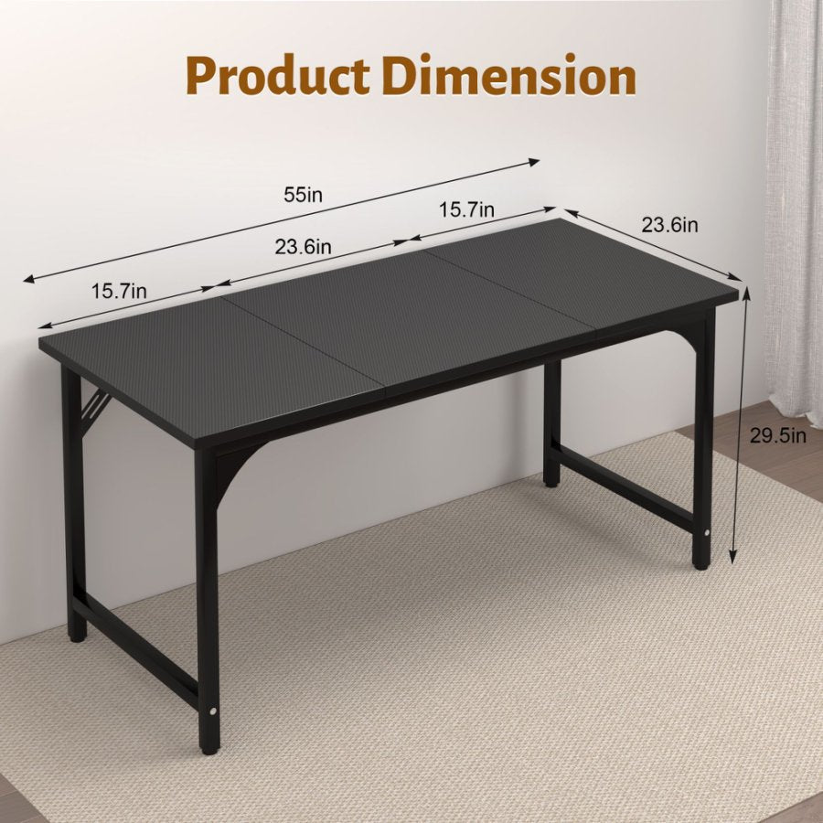 47/55Inch Modern Height Home Office Table Standing Desk With 3 piece Table
