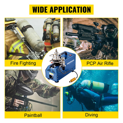 30MPA High Pressure Auto-Stop Electric PCP Air Pump Compressor Airgun Rifle 12V