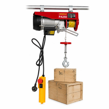 250KG 550lbs Mini Electric Hoist Small Hoist Mini Crane Lifting Winch Crane