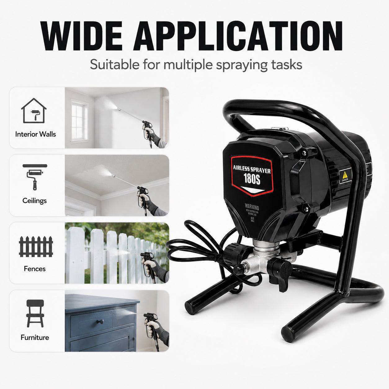 3000psi Portable Airless Sprayer Hand‑held Machine Coatings Painting Work