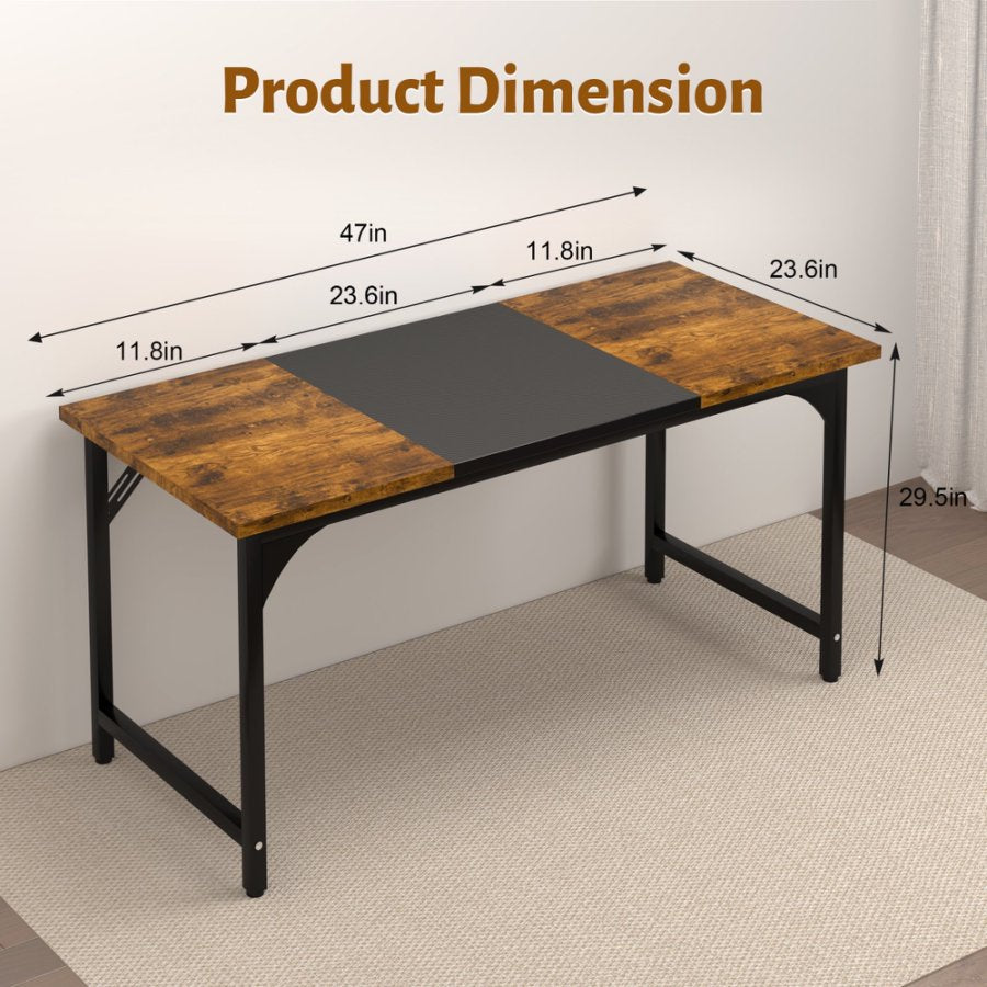 47/55Inch Modern Height Home Office Table Standing Desk With 3 piece Table