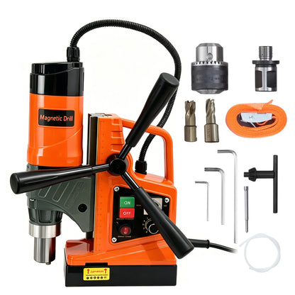 1450W Portable Magnetic Drill Press Mag Drill Machine with Annular Cutter Kit