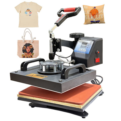 30X25cm/38x38cm 8IN1 Heat Press Machine Swing Away Heat Transfer Digital Control