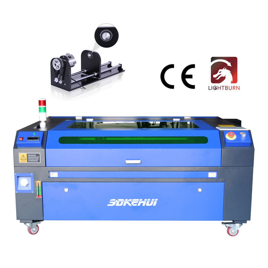 100W CO₂1000x800mm Laser Graviermaschine Graveur Lasergravur RUIDA mit Drehachse