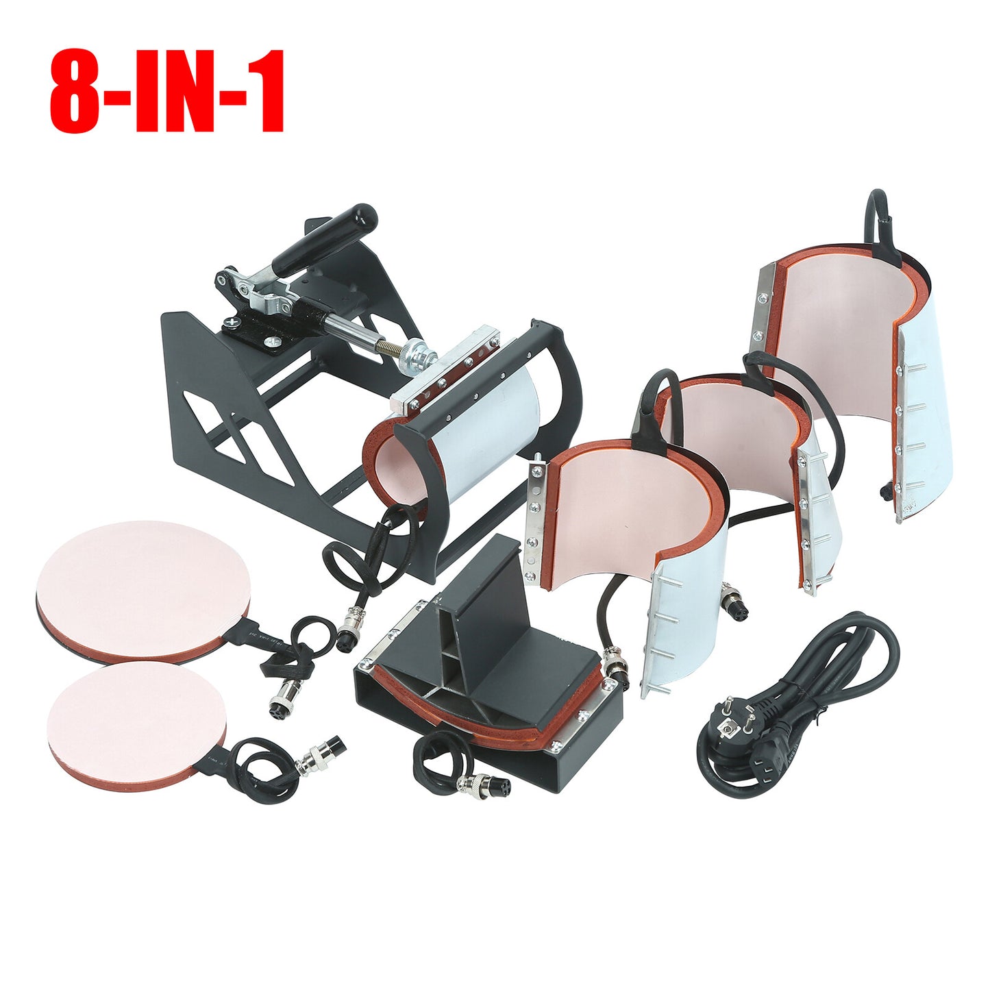 30X25cm/38x38cm 8IN1 Heat Press Machine Swing Away Heat Transfer Digital Control