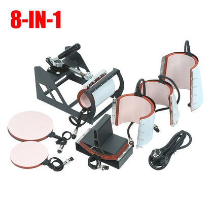 30X25cm/38x38cm 8IN1 Heat Press Machine Swing Away Heat Transfer Digital Control
