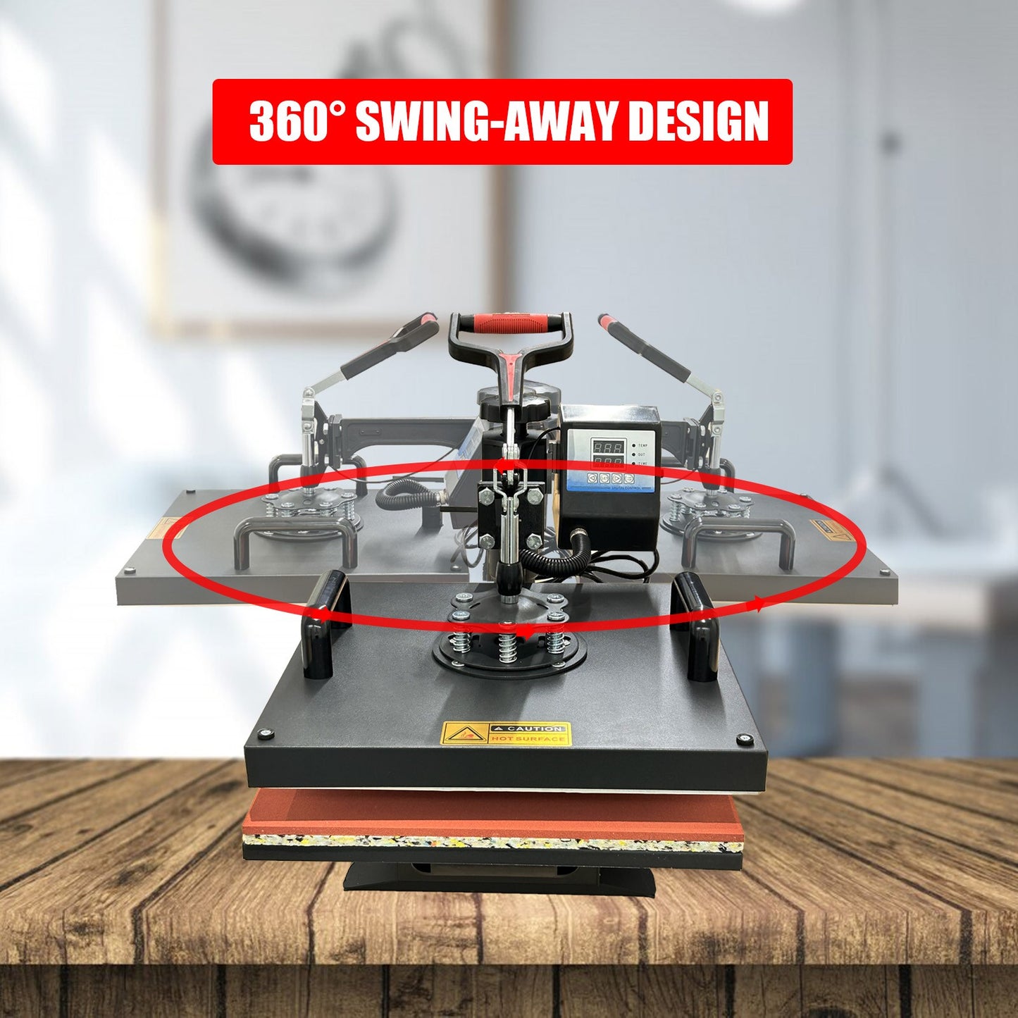 30X25cm/38x38cm 8IN1 Heat Press Machine Swing Away Heat Transfer Digital Control
