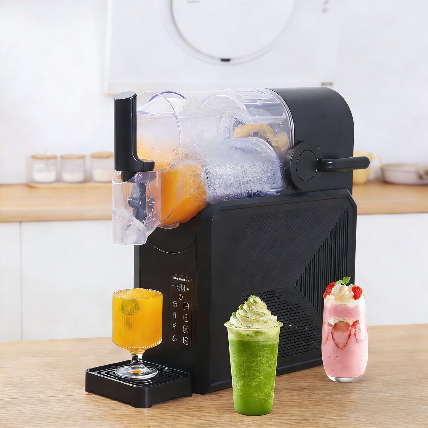 2L Capacity Slushies Maker Frozen Ice Cream Shaved Ice Machine Home & Commercial