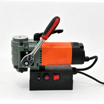 Portable 1300W Magnetic Drill Press, 10000N 220V Electric Low Profile Mag Drilling Machine with 35 mm Boring Diameter & 45 mm Boring Depth, Light weight, with 2m Cable