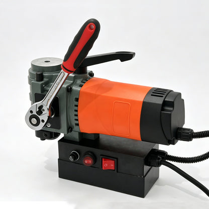 Portable 1300W Magnetic Drill Press, 10000N 220V Electric Low Profile Mag Drilling Machine with 35 mm Boring Diameter & 45 mm Boring Depth, Light weight, with 2m Cable