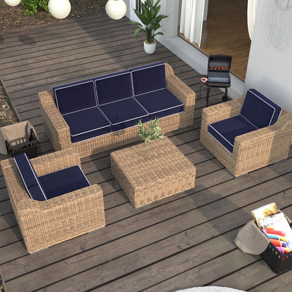 24X24 Inch Set Outdoor Deep Seat Patio Chair Cushions Waterproof Patio Cushions