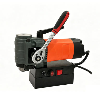 Portable 1300W Magnetic Drill Press, 10000N 220V Electric Low Profile Mag Drilling Machine with 35 mm Boring Diameter & 45 mm Boring Depth, Light weight, with 2m Cable