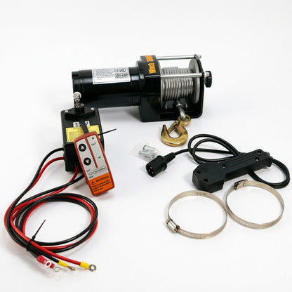 Electric Winch Kit 3000/3500/4500LBS, Electric Hoist with Steel Wire Rope for ATV UTV Off Road Recovery, Linear Winch for Vehicle Towing
