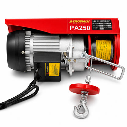250KG 550lbs Mini Electric Hoist Small Hoist Mini Crane Lifting Winch Crane