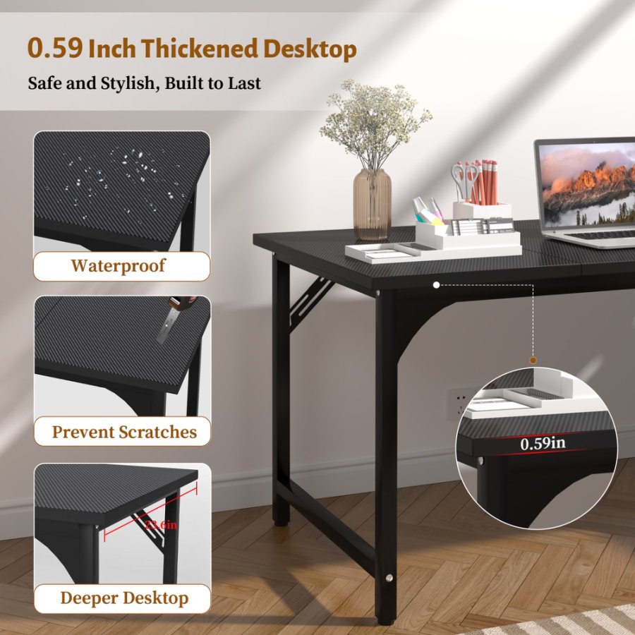 47/55Inch Modern Height Home Office Table Standing Desk With 3 piece Table