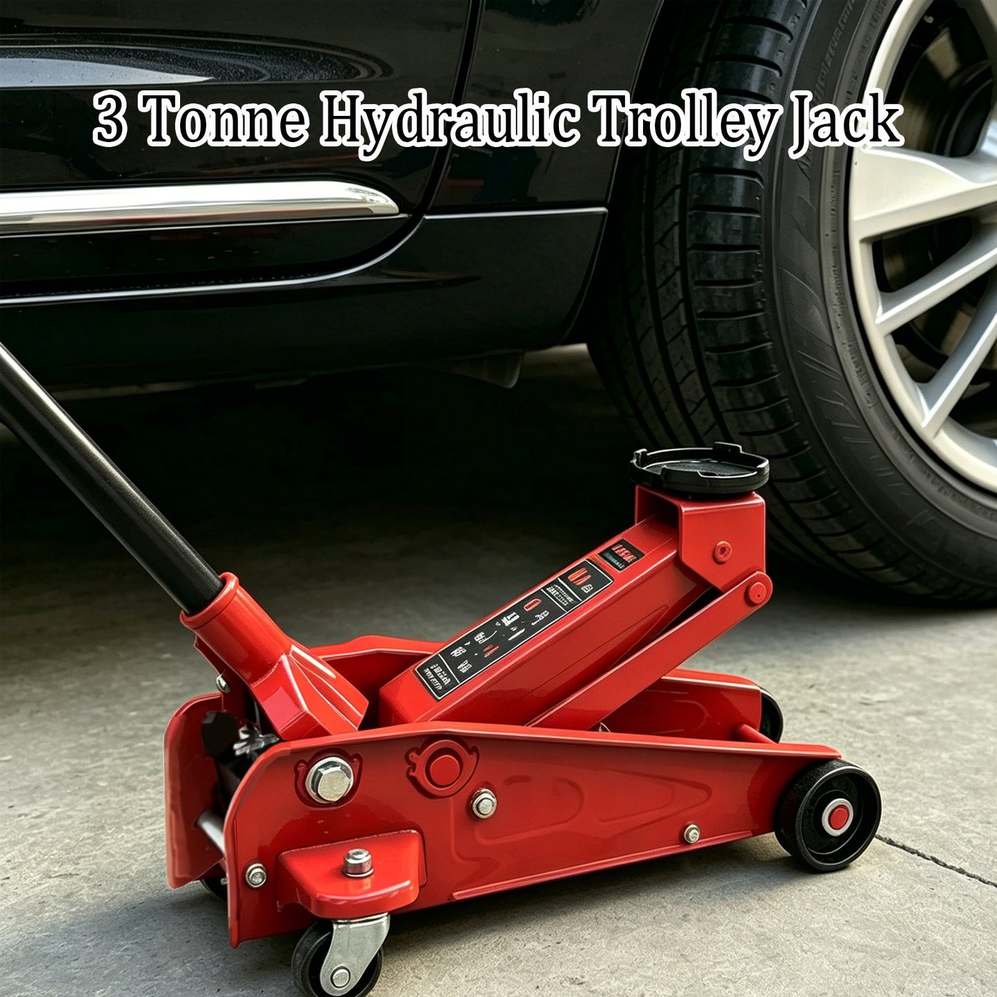 3 Ton Floor Jack, 6600LBS Capacity Hydraulic Car Jack, Low Profile Portable Jack Quickly Lift Steel Service Jack