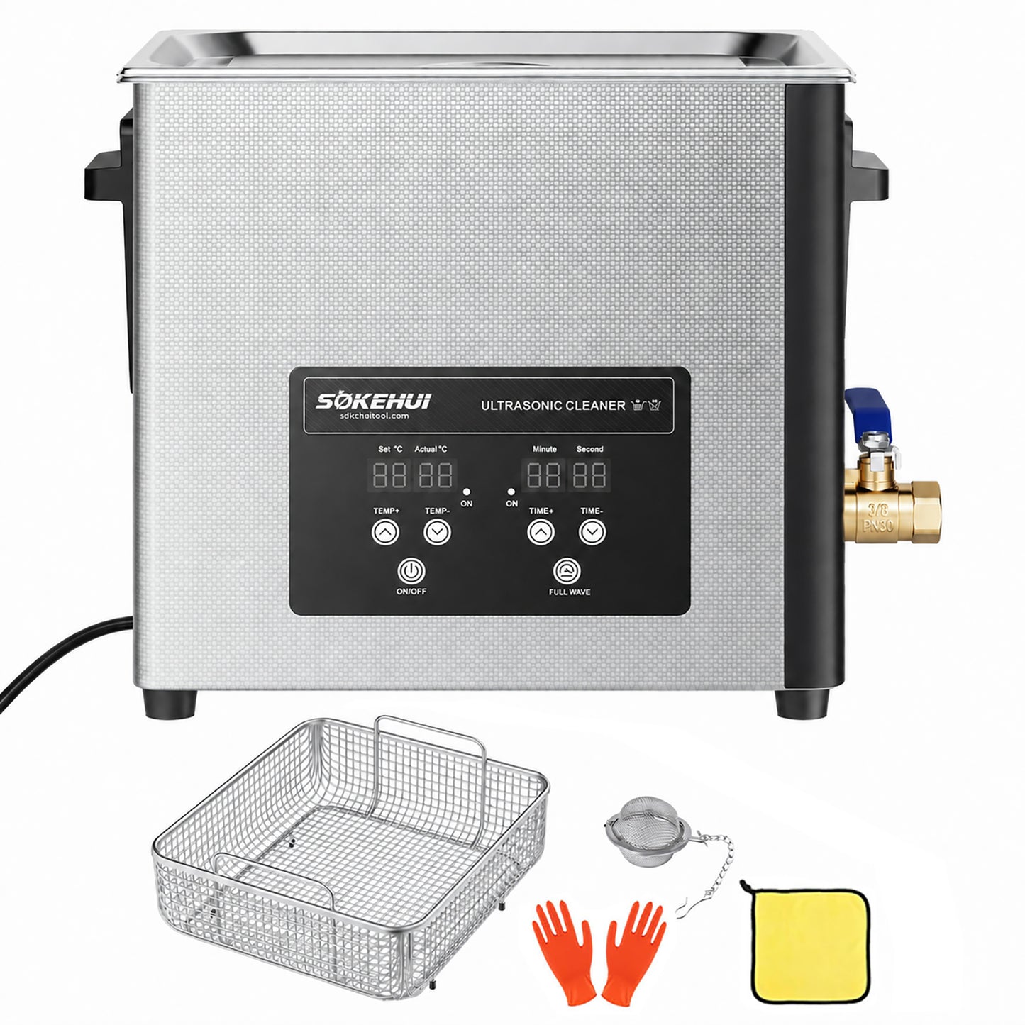 6L/10L/15L/30L Ultrasonic Cleaner Digital Timer & Enhanced Heater Jewelry Sonic