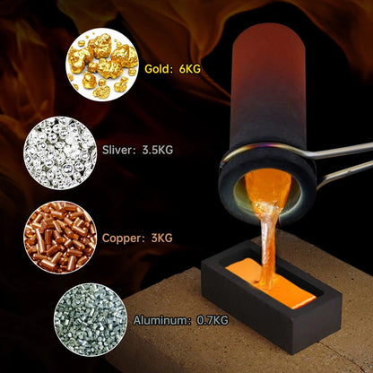 3kg/5kg Electric Metal Casting Furnace Gold Silver Smelting Machine with Crucible