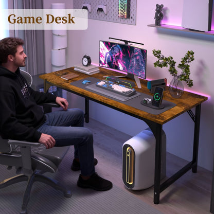 47/55" Computer Desk Gaming Desk PC Laptop Writing Desk Home Office Desk
