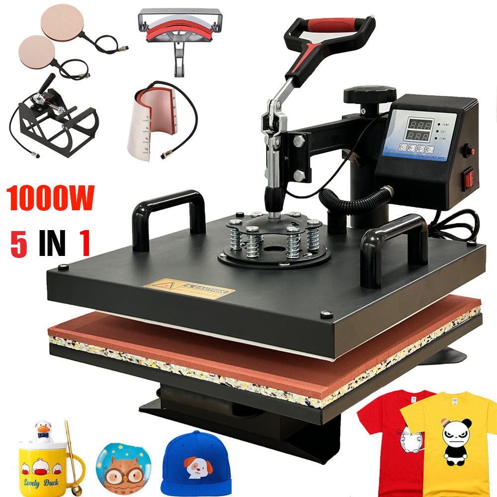 30X25cm/38x38cm 8IN1 Heat Press Machine Swing Away Heat Transfer Digital Control