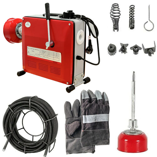 Pipe Cleaning Machine Pipe Cleaning Device Drain Cleaner 850W 25.5m Spring