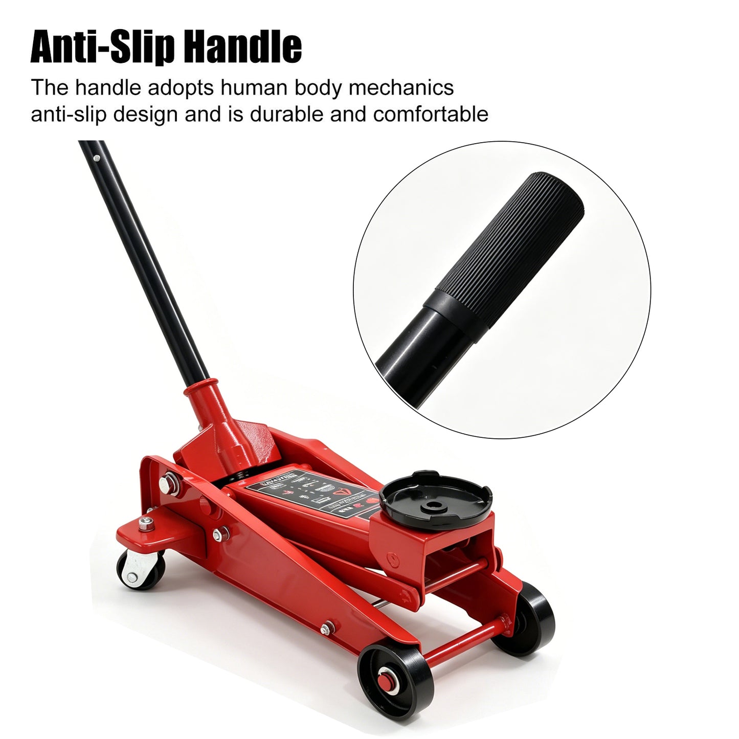 3 Ton Floor Jack, 6600LBS Capacity Hydraulic Car Jack, Low Profile Portable Jack Quickly Lift Steel Service Jack