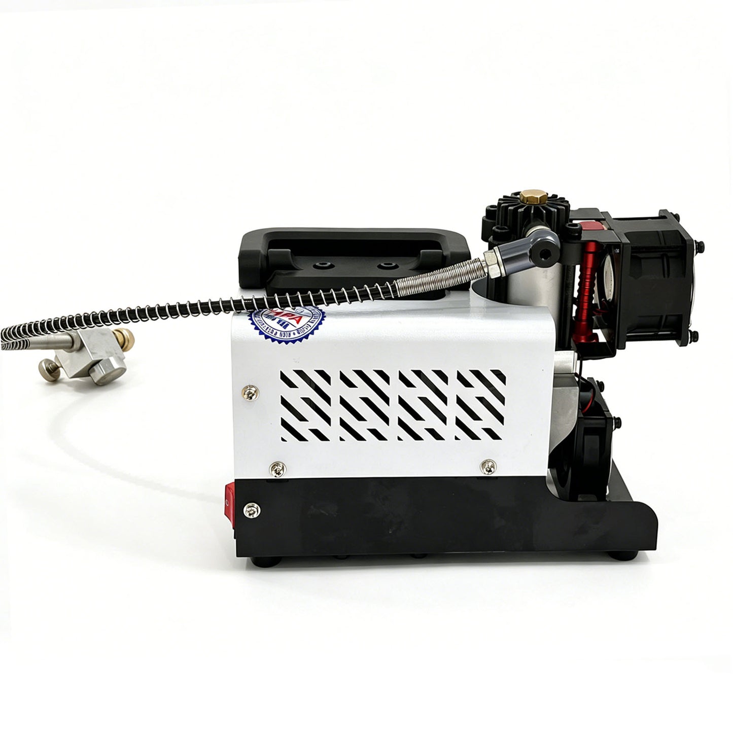 PCP Air Compressor, 30MPa/4500psi Compressor 12V DC With Power Adapter, Manual Stop, No Oil/Water Required Suitable for Paintball, Airsoft Gun, Scuba Cylinder Compressor