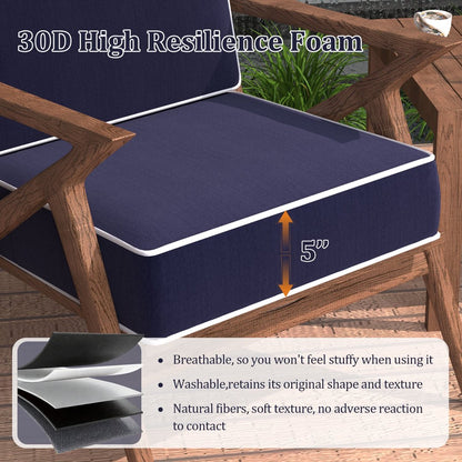 24X24 Inch Set Outdoor Deep Seat Patio Chair Cushions Waterproof Patio Cushions