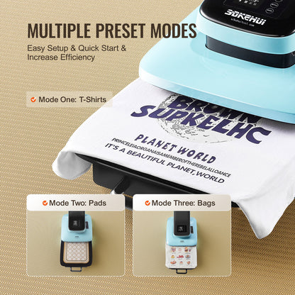 SDKEHUI Auto Heat Press Machine 15 x 15 in Sublimation Printer T-shirt Printing Machine