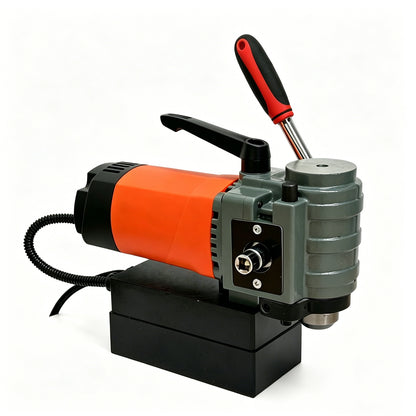 Portable 1300W Magnetic Drill Press, 10000N 220V Electric Low Profile Mag Drilling Machine with 35 mm Boring Diameter & 45 mm Boring Depth, Light weight, with 2m Cable