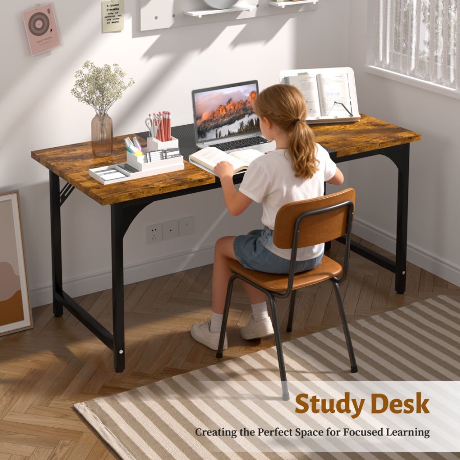 47/55Inch Modern Height Home Office Table Standing Desk With 3 piece Table