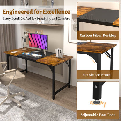 47/55Inch Modern Height Home Office Table Standing Desk With 3 piece Table