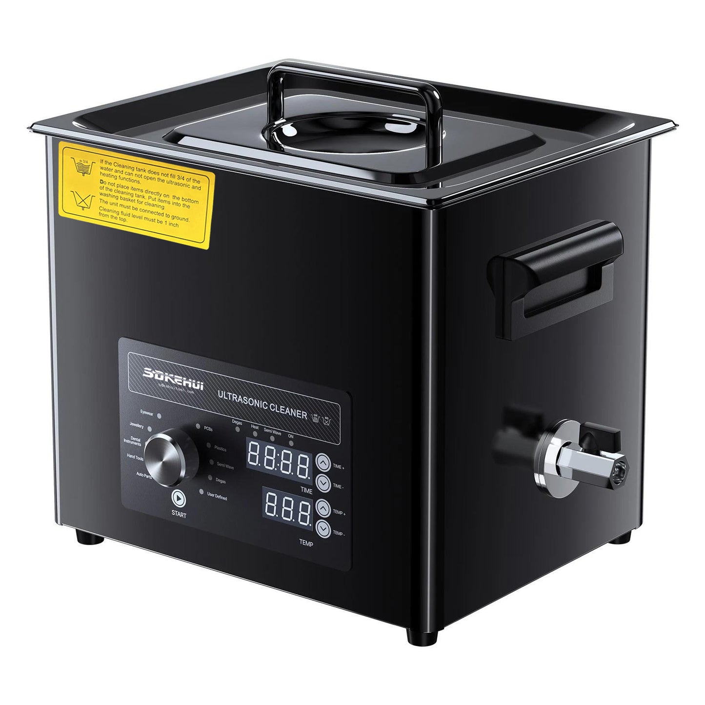 3L/6L/10L/30L Ultrasonic Cleaner, Professional Ultrasonic Cleaner Machine with Knob Control, Stainless Steel Cleaning Machine with Basket and Cleaning Ball, for Watches, Razors, Jewelry, Coins