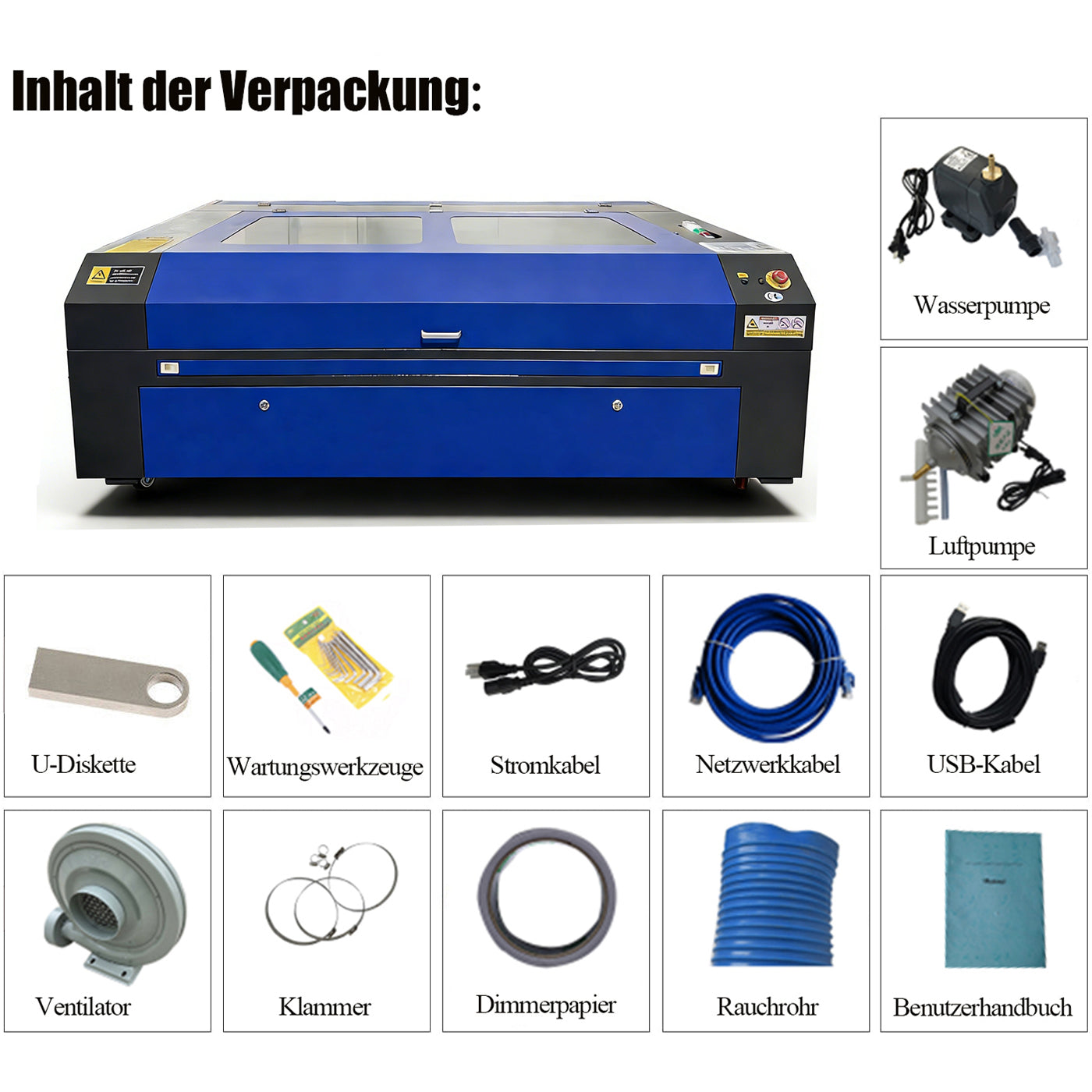 Autofocus 130W CO₂ Laser Engraver Engraving Machine Cutter 900x1400mm RUIDA