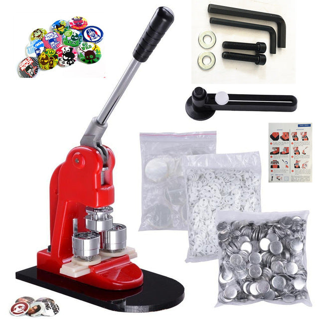 SDKEHUI 25mm /32mm /44mm/58mm /75mm 500 Badge Press Badge Machine Badgemaker With Blanks