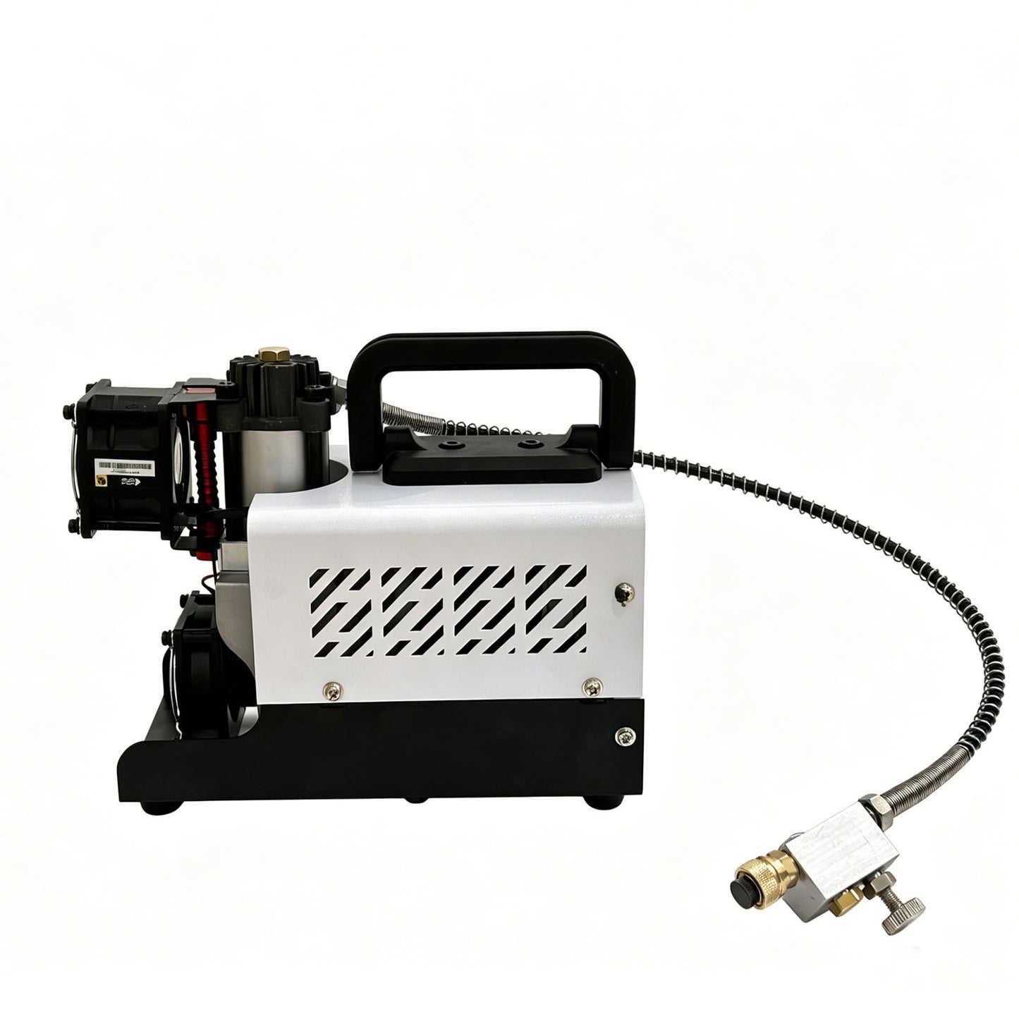PCP Air Compressor, 30MPa/4500psi Compressor 12V DC With Power Adapter, Manual Stop, No Oil/Water Required Suitable for Paintball, Airsoft Gun, Scuba Cylinder Compressor