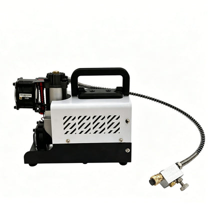 PCP Air Compressor, 30MPa/4500psi Compressor 12V DC With Power Adapter, Manual Stop, No Oil/Water Required Suitable for Paintball, Airsoft Gun, Scuba Cylinder Compressor