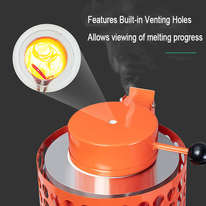 3KG Electric Melting Furnace 1900W Metal Gold Silver Copper Metal Smelter
