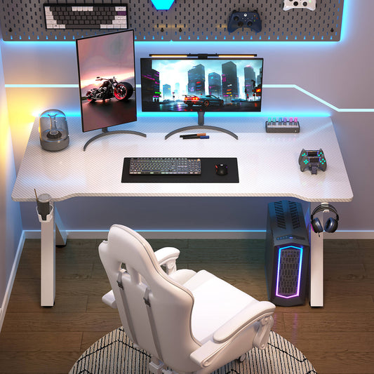 47/55 Inch Gaming Desk Computer Desk Home Office Desk Extra Large Modern Ergonomic