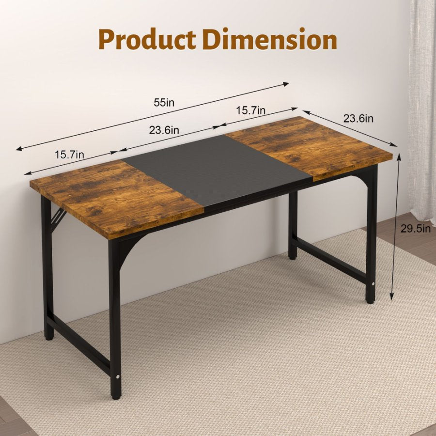 47/55Inch Modern Height Home Office Table Standing Desk With 3 piece Table