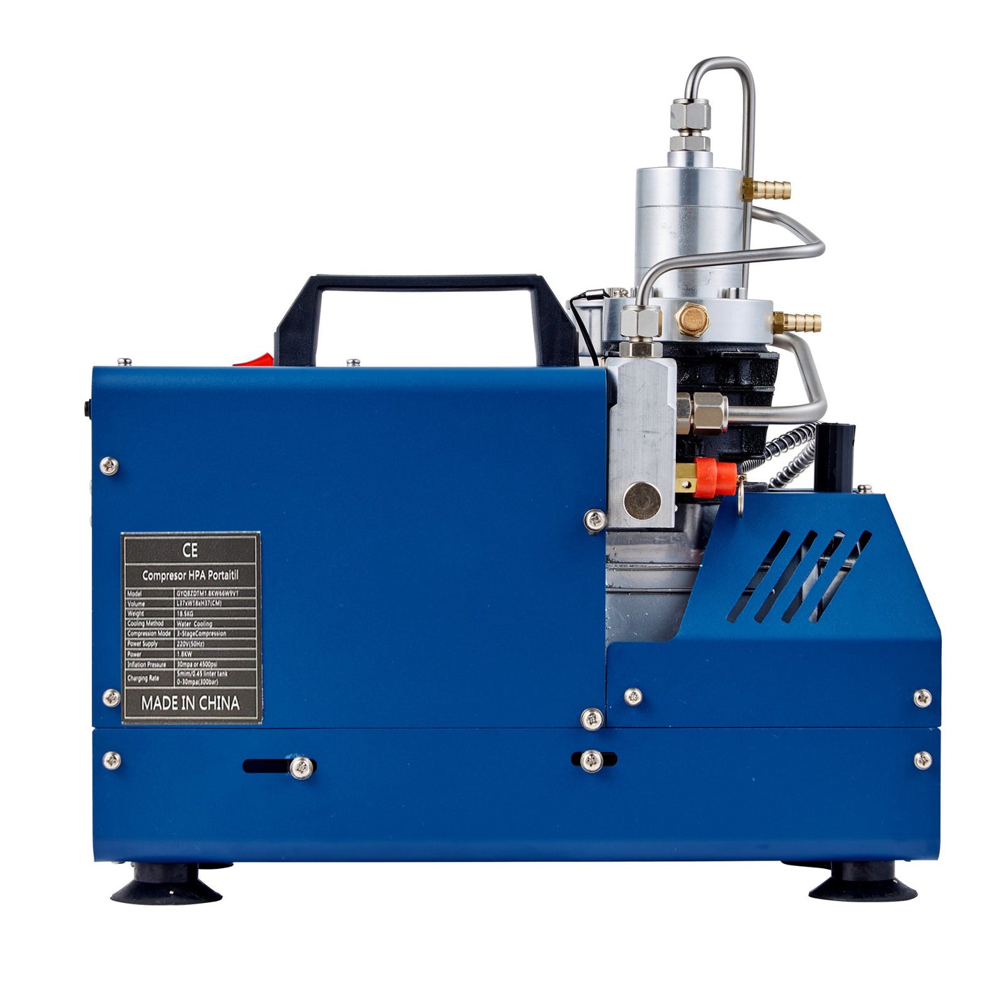 4500 PSI 300 Bar PCP Air Compressor Pump, High Pressure Electric Pump, 1800W, Manual Stop, for Scuba Tank, PCP Air Rifle, Diving Bottle and More