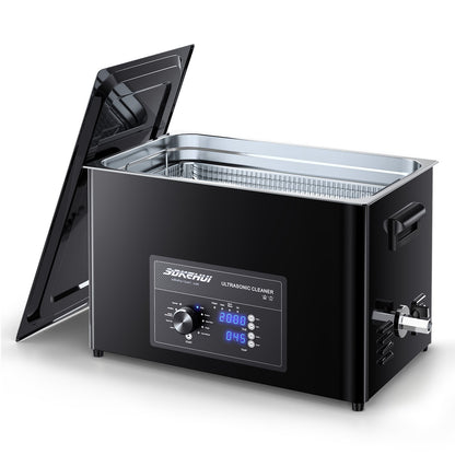 3L/6L/10L/30L Ultrasonic Cleaner, Professional Ultrasonic Cleaner Machine with Knob Control, Stainless Steel Cleaning Machine with Basket and Cleaning Ball, for Watches, Razors, Jewelry, Coins