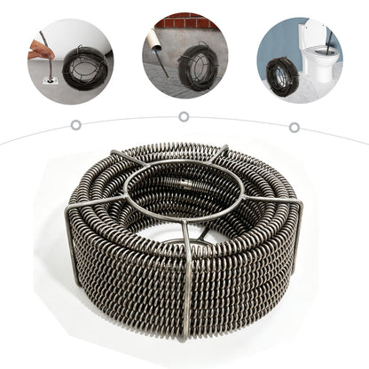 Pipe Cleaning Machine Coiled Spring 16 mm x 20 m  Pipe Cleaning Tool  Coil