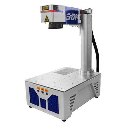 SDKEHUI 30W laser engraving machine White all-in-one fibre laser marking machine 15x15cm