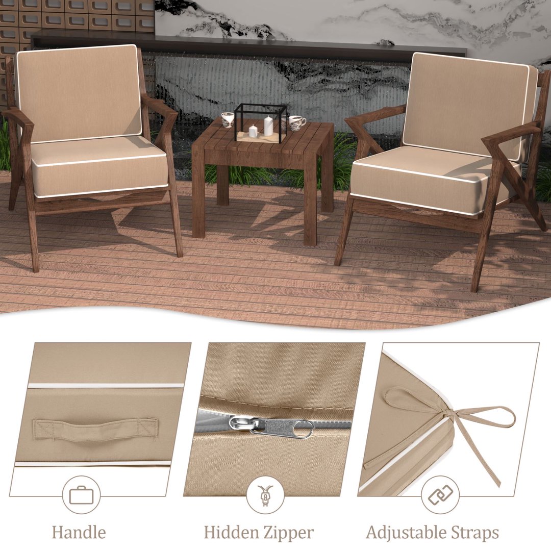 24X24 Inch Set Outdoor Deep Seat Patio Chair Cushions Waterproof Patio Cushions