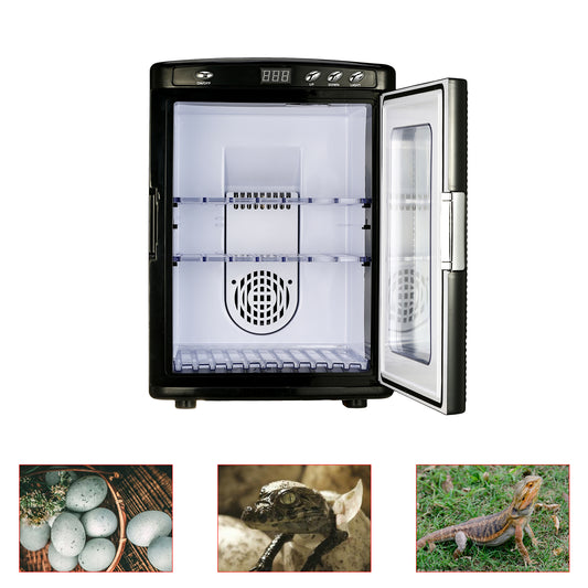 Incubators for Hatching Eggs, 25L Portable Reptile Scientific Lab Incubator with 5°C-60°C, Heating and Cooling for Small Reptiles